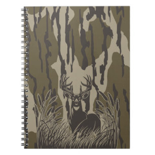 Bottomland camo whitetail hjort buck (jaktkamera) anteckningsbok