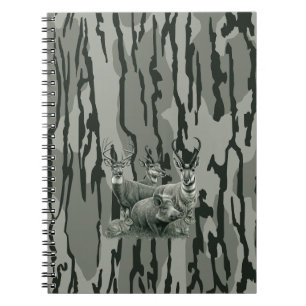 Bottomland Camo Whitetail Hjort Mule Hjort Prongho Anteckningsbok