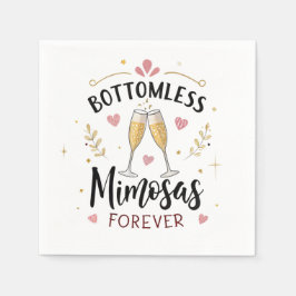 Bottomless Mimosas Forever Napkins - Brunch Party Pappersservett