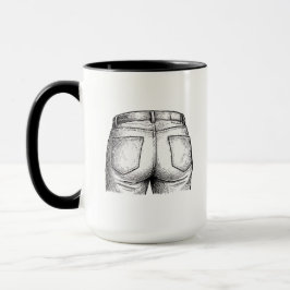 Bottoms Up! Funny White Elephant Gift Christmas Mugg