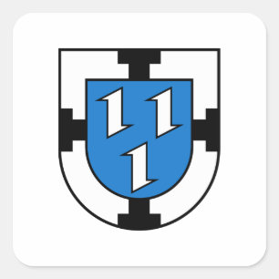 Bottrop stad emblem flagga Tyskland symbol skylt v Fyrkantigt Klistermärke