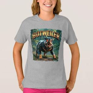 Botweiler-illustration – Robot Rottweiler Rolig T Shirt