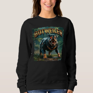 Botweiler-illustration – Rolig Robot Rottweiler T Shirt