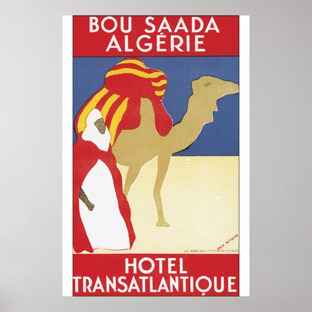 Bou Saada Algerie Vintage resor Poster (Framsidan)