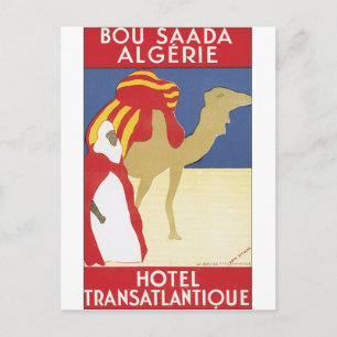 Bou Saada Algerie Vintage resor Poster Vykort