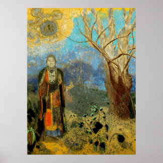 BOUDDHA AV REDON STORE TRINT PÅ CANVAS POSTER
