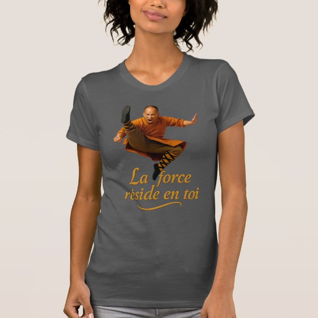 Bouddhiste Esprit Guerrier T Shirt (Framsida)