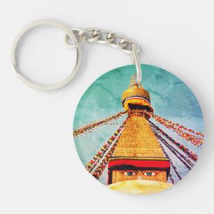 Boudhanath Stupa, Buddha Ögon, Himalaya, Nepal