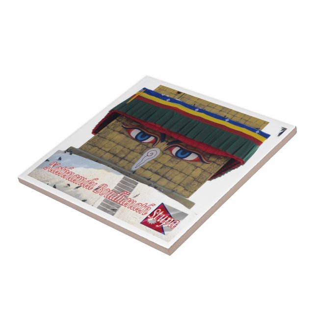 Boudhanath Stupa KATHMANDU, Nepal Kakelplatta (Sidan)