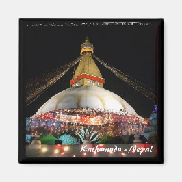 Boudhanath Stupa nattetid, Kathmandu - Nepal Magnet