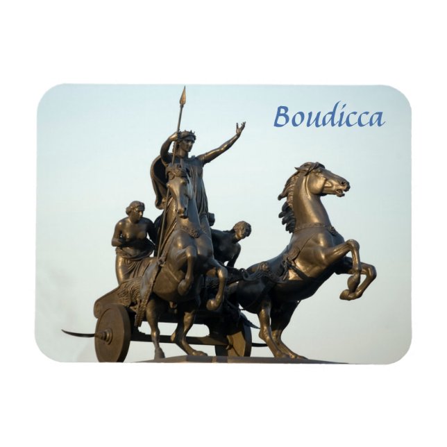 Boudicca Statue i London souvenir-foto Magnet (Horisontell)