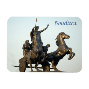 Boudicca staty i London souvenirfoto Magnet