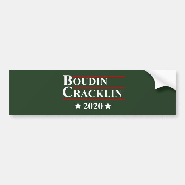 Boudin Cracklin roligtLouisiana Cajun val 2020 Bildekal (Framsidan)