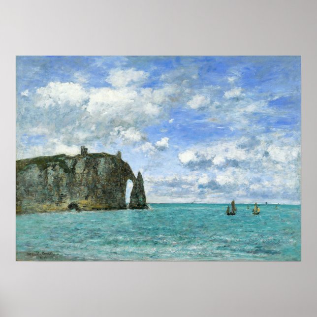 Boudin - Etretat Cliff of aval 1890 Poster (Framsidan)
