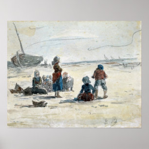 Boudin - Fiskermäns fruar, 1855 Poster