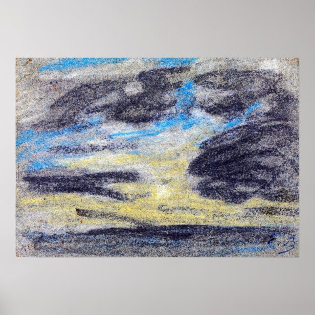 Boudin - moln över hav 1860 poster (Framsidan)