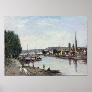 Boudin - Rouen View på Reine 1895 Poster