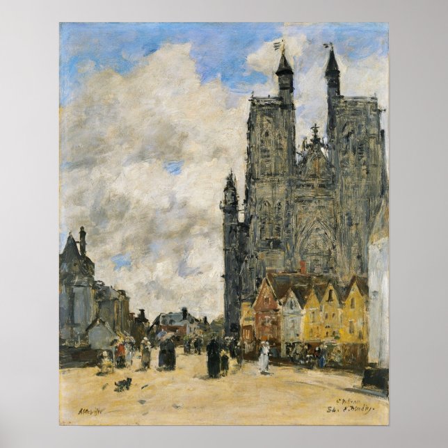 Boudin - Saint-Vulfran Church Square, Abbeville 18 Poster (Framsidan)
