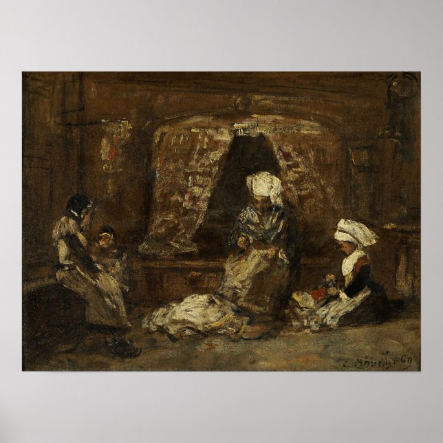Boudin - Skräddare från Plougastel 1869 Poster (Framsidan)