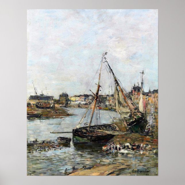Boudin - Trouville Harbour Poster (Framsidan)
