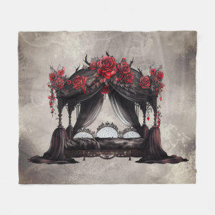 Boudoir Canopy Scarf Old Victoran Poster Bed Fleecefilt