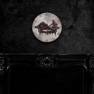 Boudoir Chaise   Victorian Fainting Lounger Couch Rund Klocka