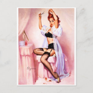 Boudoir Pin Up Vykort