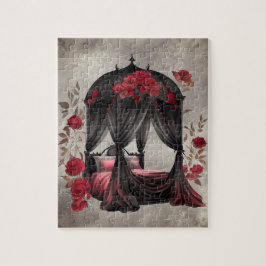 Boudoir | Scarf Canopy Old Antique Poster Bed Pussel