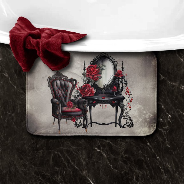 Boudoir | Vanity Mirror och Victorian Parlor Ordfö Badrumsmatta (Skapare uppladdad)