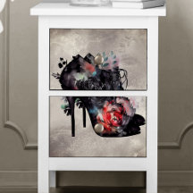 Boudoir | Victorian Old Röd ros High Heel Boots