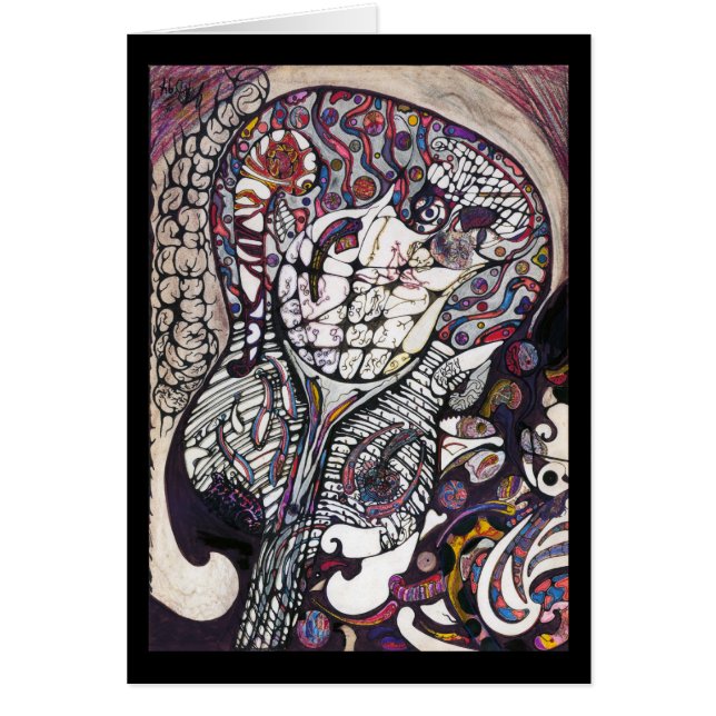 BOUFFONT-DAMEN HÄLSNINGSKORT (Framsidan)