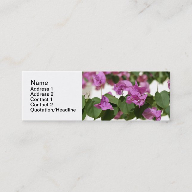 Bougainvillea  Affärsmallar Mini Visitkort (Framsida)