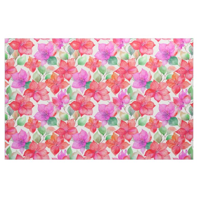 Bougainvillea aloha mönster tyg (Fat Quarter)