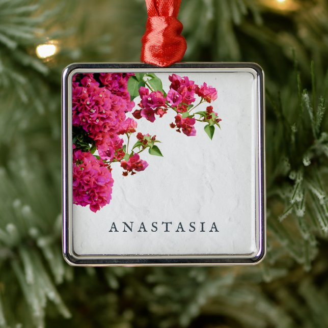 Bougainvillea Blommigt Mediterranean Greece Island Julgransprydnad Metall (Träd)