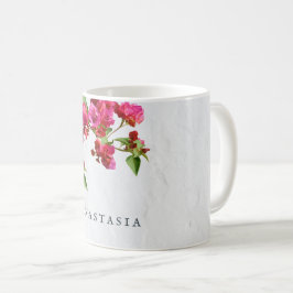 Bougainvillea Blommigt Mediterranean Greece Island Kaffemugg