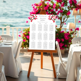 Bougainvillea Bröllop Poster sittkartor