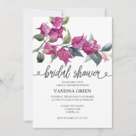 Bougainvillea Bröllopsdusch Inbjudan 2 QR Koder