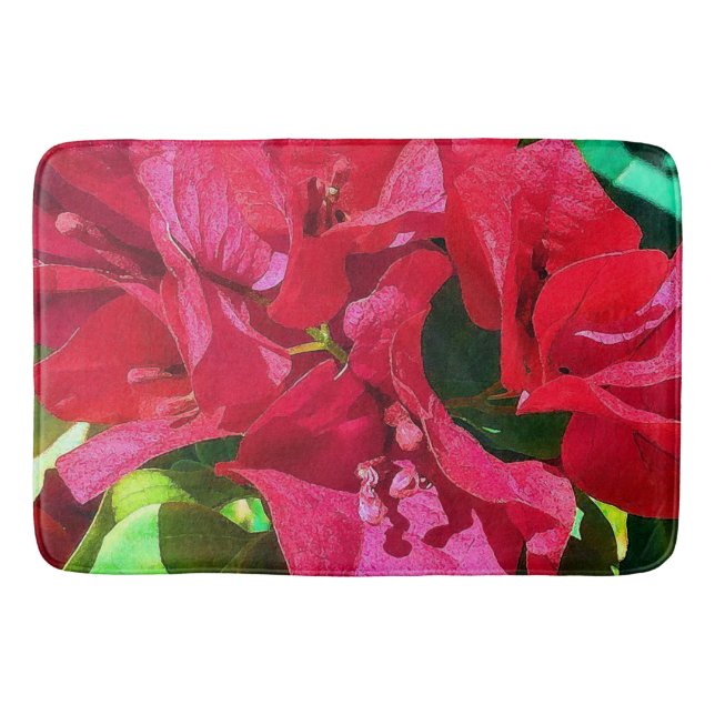 Bougainvillea Closeup Bath Mat Badrumsmatta (Framsidan)