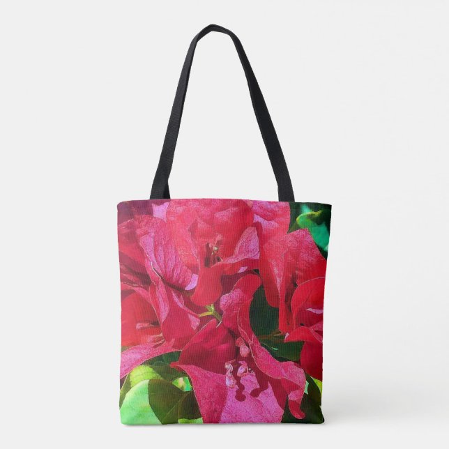 Bougainvillea Closeup Tote Tygkasse (Baksida)