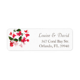 Bougainvillea Flower Return-adressetikett Returadress Etikett