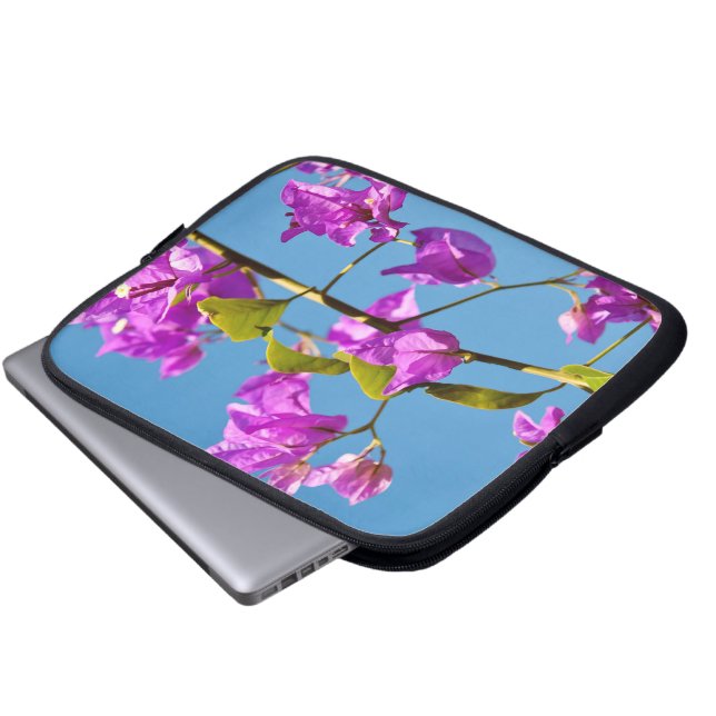 Bougainvillea Flowers Laptop Sleeve (Framre botten)