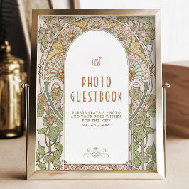 Bougainvillea Foto Gästbok Sign Vintage Poster