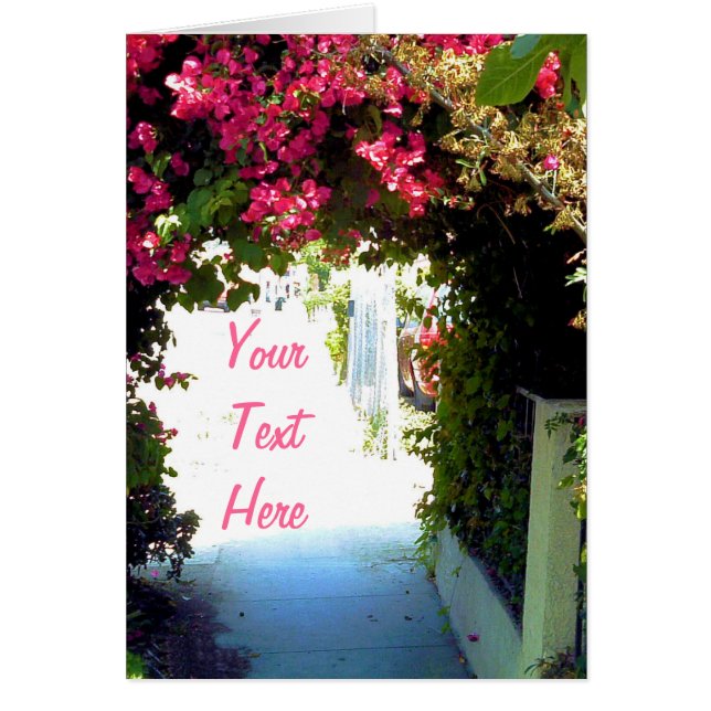 Bougainvillea Hälsningskort (Framsidan)