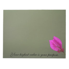 Bougainvillea inspirational Purpose Quote Anteckningsblock