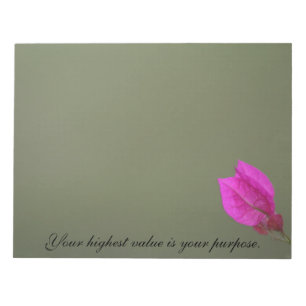 Bougainvillea inspirational Purpose Quote Anteckningsblock