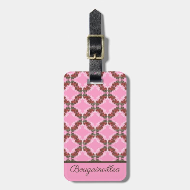 Bougainvillea Luggage Tag Bagagebricka (Vertikal Framsida)
