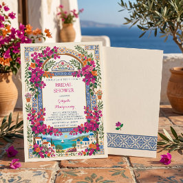 Bougainvillea Medelhavet Grekisk Bröllopsdusch Inbjudningar