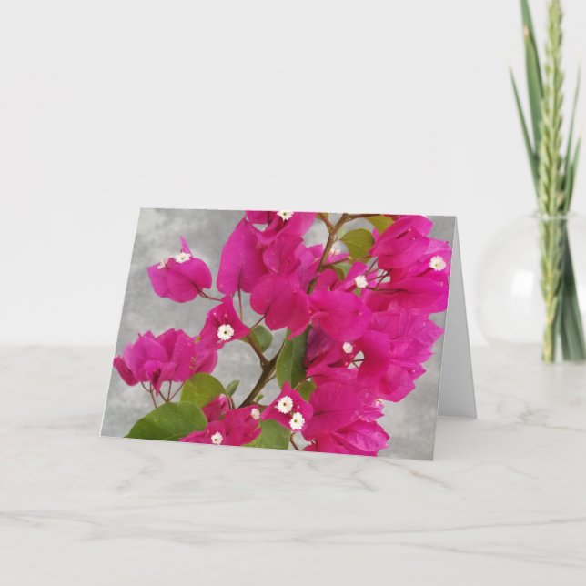 Bougainvillea Note Card Kort (Framsida)