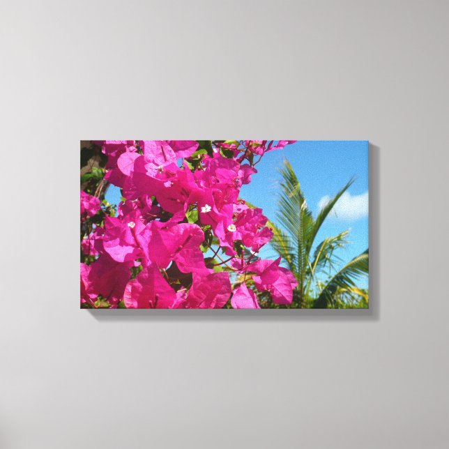 Bougainvillea och den tropiska naturområdet Handfl Canvastryck (Framsida)