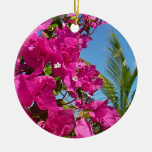 Bougainvillea och den tropiska naturområdet Handfl Julgransprydnad Keramik